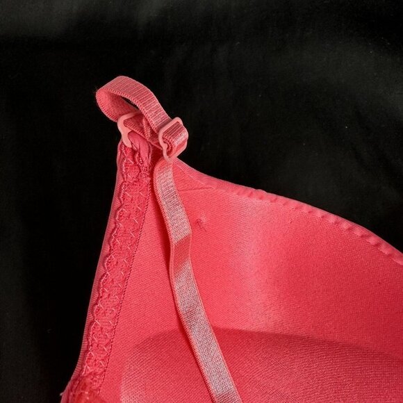 Affata Pink Bra Silky Lace Detail Convertible Removable Straps Push Up - Picture 11 of 11